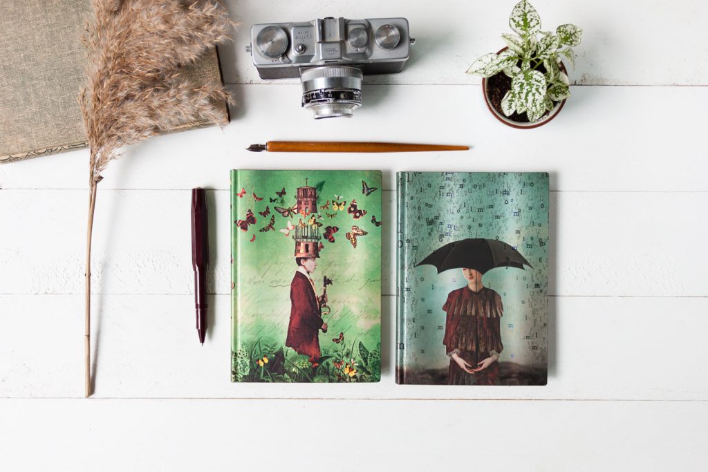 Paperblanks Free Your Mind notebooks featuring art by Catrin Welz-Stein