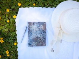 Paperblanks journal notebook on grass