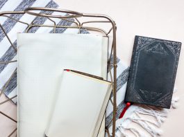 Paperblanks softcover Flexis showing blank interior for sketching